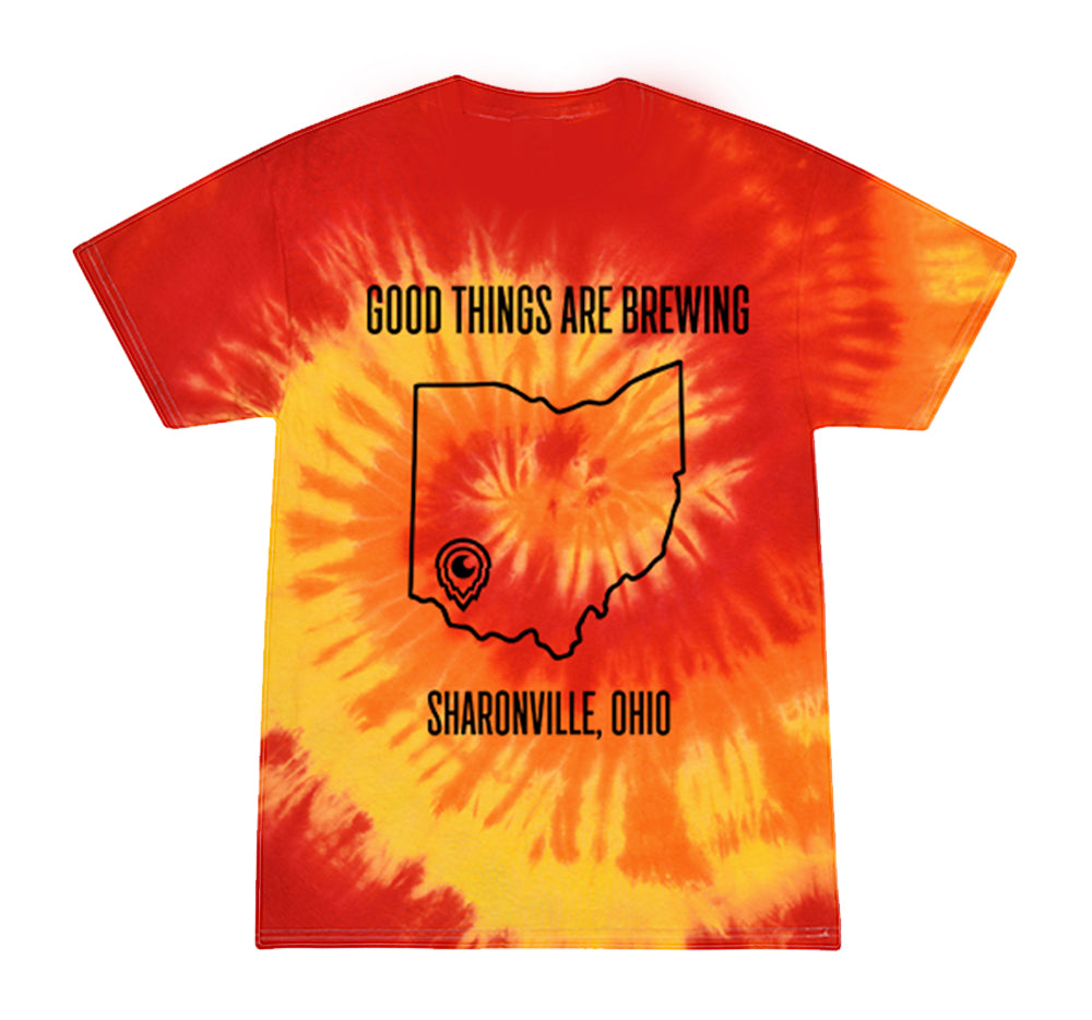 Tie Dye Orange Black Siroski T- shirt For Men's And Boys